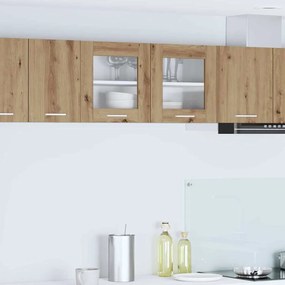 vidaXL Κρεμαστό ντουλάπι με αποθήκευση Riga Χειροποίητη Δρυς και Λευκό