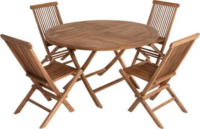 ΣΕΤ ΤΡΑΠΕΖΑΡΙΑΣ ΕΞΩΤ. ΧΩΡΟΥ 5ΤΜΧ KENDALL HM11956 ΜΑΣΙΦ ΞΥΛΟ TEAK ΦΥΣΙΚΟ