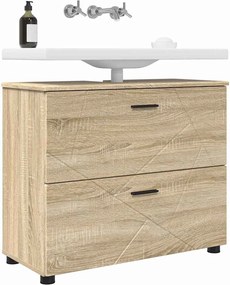 vidaXL Ντουλάπι Μπάνιου με συρτάρι Δρύς Sonoma 76,5 x 35 x 64 εκ