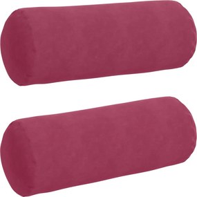 vidaXL Μαξιλάρια Στήριγμα 2 pcs Κόκκινο Ø 25 x 70 cm