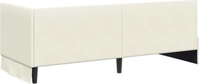 vidaXL Κρεβάτι Γωνίας Κρεμ 80 x 200 cm Βελούδο