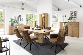 Tibet Τράπεζι Μασίφ Ακακία Σκούρο Καφέ 180x100x77