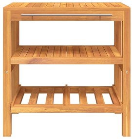 vidaXL Έπιπλο Μπάνιου με 2 Ράφια 74 x 45 x 75 εκ. από Μασίφ Ξύλο