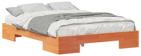vidaXL Κρεβάτι δαπέδου Καφέ 120 x 200 cm Μασίφ ξύλο πεύκου