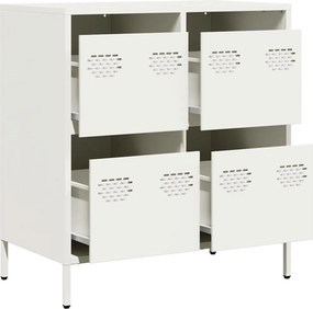 vidaXL Ντουλάπι Λευκό 68x39x73,5 εκ. από Χάλυβα Ψυχρής Έλασης