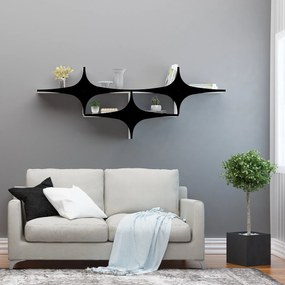 Wall Shelf Susen 3 - Black Black
White