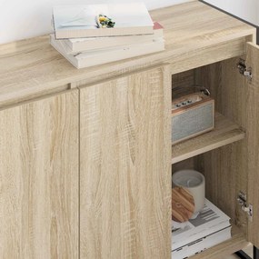 vidaXL Βοηθητικό ντουλάπι Σονόμα 96,5 x 30 x 75 εκ Επεξεργασμένο ξύλο