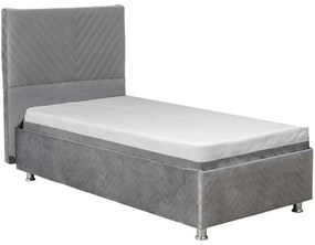 Κρεβάτι Με Αποθηκευτικό Χώρο Rizko (Για Στρώμα 120x200cm) 322-000012 206x122x126cm Grey Μονό