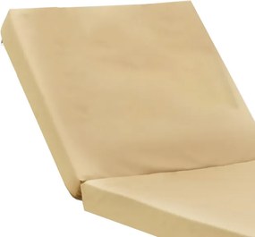 Μαξιλάρι ξαπλώστρας Sadie pakoworld ύφασμα μπεζ 65x185x7εκ