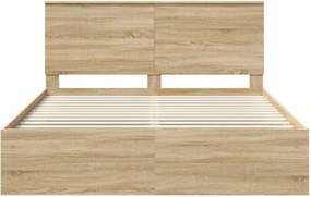 vidaXL Σκελετός Κρεβατιού Sonoma Δρυς 160 x 200 cm