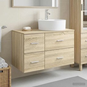 vidaXL Σετ Επίπλων Μπάνιου 2 τμχ. Sonoma Δρυς Επεξεργασμένο Ξύλο