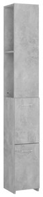 vidaXL Ντουλάπι Μπάνιου Γκρι Σκυροδέματος 25x26,5x170 εκ. Επεξ. Ξύλο