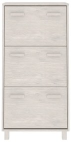 vidaXL Παπουτσοθήκη HAMAR Λευκή 59,5x35x117 εκ. από Μασίφ Ξύλο Πεύκου