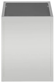 vidaXL Γλάστρα Κήπου Ασημί 50 x 32 x 40 εκ. Γαλβανισμένος χάλυβας