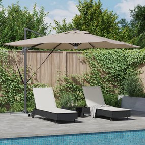 vidaXL Ρώμη Ομπρέλα Taupe 286 x 285 x 270 εκ Αλουμίνιο, Πολυεστέρας
