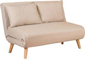 Διθέσιος Καναπές Κρεβάτι Κρέμα FOLDE 80x120x79