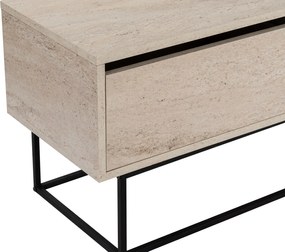 TV Stand Escape 180 -Black, Travertine Travertine Black