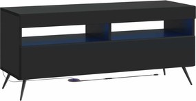 vidaXL 5 Τεμάχια LED Τηλεοπτικού Ντουλαπιού Μαύρο Επεξεργασμένο Ξύλο