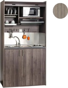 Πολυκουζίνα mini kitchen 105cm απόχρωση δρυς μπεζ για ξενώνες, γραφεία &amp; φοιτητικά studio
