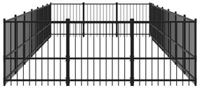 Κλουβί Σκύλου Εξωτερικού Χώρου 19,76 μ² από Ατσάλι - Μαύρο