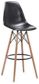Σκαμπό Μπάρ Art Wood Black Ε509,2P 52X46X114 cm Σετ 4τμχ Wood, Polypropylene