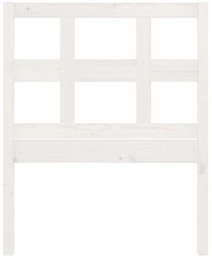 vidaXL Κεφαλάρι Κρεβατιού Λευκό 80,5 x 4 x 100 εκ. Μασίφ Ξύλο Πεύκου