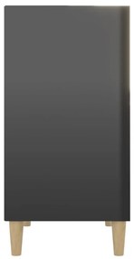 Ραφιέρα Γυαλιστερό Μαύρο 57 x 35 x 70 εκ. από Μοριοσανίδα - Μαύρο