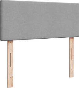 vidaXL Κρεβάτι Boxspring με Στρώμα Ανοιχτό Γκρι 120x200 εκ. Υφασμάτινο
