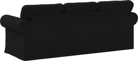 vidaXL Καναπές Μαύρο 215 x 82 x 80 εκ ύφασμα