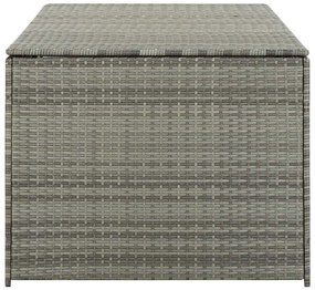 vidaXL Κουτί Αποθήκευσης Κήπου Γκρι 180x90x70 εκ. από Συνθετικό Ρατάν