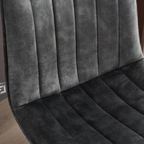 Σκαμπό Μπάρ FL1020 Fylliana Λαδί - Ανθρακί - Μαύρο 43x48x112 εκ. 2αδα