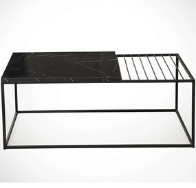 Τραπέζι Σαλονιού Zinus 801CMY2845 95x55x43cm Marlbe Effect Black