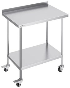 VEVOR Stainless Steel Work Table Commercial Food Prep Table 24&quot;x36&quot; with Casters