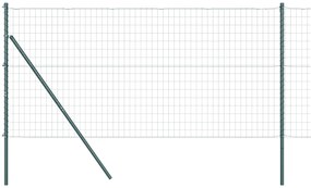 vidaXL Euro Fence με 13 Στυλοβάτες 1.2x25 μ Γαλβανισμένος Χάλυβας Πράσινος