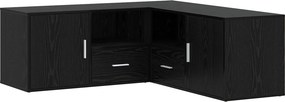 vidaXL Γωνιακό Ντουλάπι Μαύρη Δρυς 200 x 40 x 45 εκ Επεξεργασμένο Ξύλο