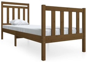 vidaXL Πλαίσιο Κρεβατιού Μελί 75x190 εκ. Ξύλο Πεύκου Small Single