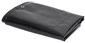 vidaXL Μουσαμάς Μαύρος 650 γρ./μ.² 1,5 x 6 μ.