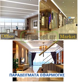 Led panel slim πλαστικό χωνευτό 26W ασημί στρογγυλό 3000k θερμό φως 230V 1830lm