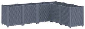 vidaXL Ζαρντινιέρα Κήπου Μπλε Γκρι 160x120x53 εκ. Πολυπροπυλένιο