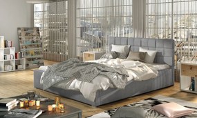 Επενδυμένο κρεβάτι Grady-140 x 200-Χωρίς μηχανισμό ανύψωσης-Mauro