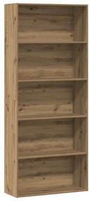 vidaXL Βιβλιοθήκη Αρτισιανή Δρυς 80x30x189 εκ. από Επεξ. Ξύλο