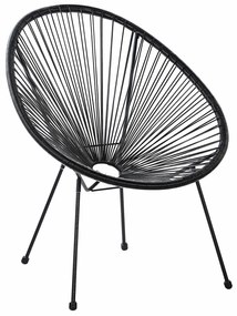 Καρέκλα εξωτερικού χώρου Berwyn 1953, 87x70x90cm, 5 kg, Μαύρο, Πλαστικό ψάθινο | Epipla1.gr