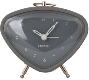 Ρολόι Επιτραπέζιο - Ξυπνητήρι Triangle KA5946GY 11,4x4,8x9,3cm Mouse Grey Karlsson Metal