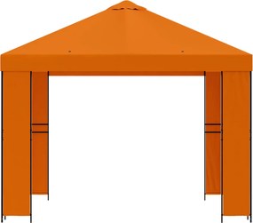 vidaXL Κιόσκι 3 x 3 m Πορτοκαλί Πολυεστέρας και Χάλυβας 190 gsm