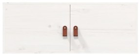 Ντουλάπι Τοίχου Λευκό 80 x 30 x 30 εκ. από Μασίφ Ξύλο Πεύκου - Λευκό