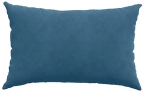 vidaXL Μαξιλάρι Καναπέ 2 pcs Μπλε 60 x 40 cm Υφασμάτινο Κορντουρά