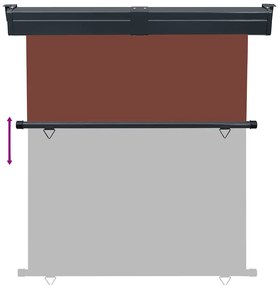 vidaXL Σκίαστρο Βεράντας Πλαϊνό Καφέ 165 x 250 εκ.