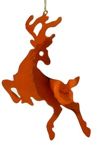 Χριστουγεννιάτικο Στολίδι Μεταλλικό Ελαφάκι Copper 9cm 39731