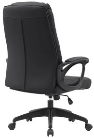 Καρέκλα Γραφείου Enfiria σε PU Μαύρη 66x66x122εκ. 66x66x110 εκ.