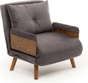 Πολυθρόνα-Κρεβάτι Γκρι COSMO SINGLE 77x70x82